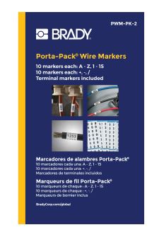 MARKER WIRE VINYL CLOTH A-Z,0-15,+,-,/ (PK) - Porta-Paks